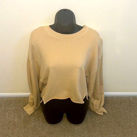 Frame Easy Puff Sleeve high low sweatshirt size M - Picture 5 of 6